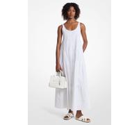 Michael Kors Damen V-Neck Tier Dress Lässiges Kleid, Weiss/opulenter Garten, Mittel