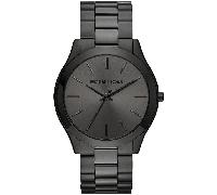 Michael Kors Slim Runway MK8507 44mm Schwarze ionenplattierte Edelstahl Damenarmbanduhr Einheitsgröße