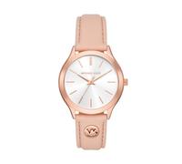 Michael Kors Damen Analog Quarz Uhr mit Leder Armband MK7545
