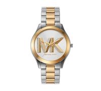 Michael Kors Slim Runway Watch für Damen, 42mm Quarz-Dreizeigerwerk mit Edelstahlarmband