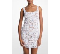 Michael Kors Square Neck Mini Dress With Lace Detail In White Größe: 36 | Minikleider Outlet | Damen | Weiß