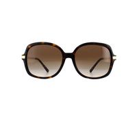 Michael Kors Square Womens Dark Tortoise Gold Braun Gradient Sonnenbrille Einheitsgröße