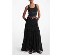 Michael Kors Stud Scoop Neck Crop Tank Black Größe: S | Tanktops Outlet | Damen | Schwarz