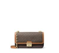 Michael Kors Tribeca Large Schultertasche dunkelbraun, Lederimitat, Damen