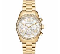 Michael Kors Uhr Damen Lexington Pavé Gold Chronograph MK7241