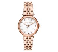 Michael Kors Uhr - Diamond Darci Three-Hand Stainless Steel Watch - in rosa - für Damen - aus Mineralglas