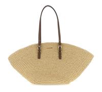 Michael Kors Women LG Fan Tote Hand Bag, Nat/Lugg