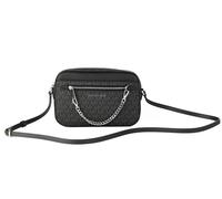 Michael Kors Women's Jet Set Item Large East West Signature Leather Zip Chain Crossbody Handbag (Black PVC/Black) Einheitsgröße