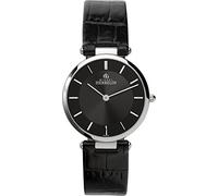 Michel Herbelin Epsilon Midi STP Women'Herren Quarzuhr mit schwarzem Zifferblatt Analog-Anzeige und schwarzem Lederarmband 173 43/14 N (DE)