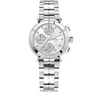 Michel Herbelin Newport Damenuhr mit 9 Diamanten, Perlmutt Zifferblatt, Edelstahlarmband