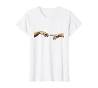 Michelangelo Shirt - Creation of Adam T-Shirt, Damen, Weiß, M