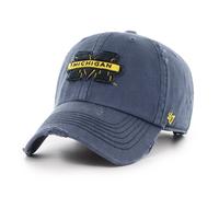 Michigan Wolverines '47 Weathered Clean Up NCAA Cap Navy Blau - ONE SIZE