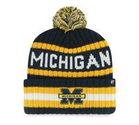 Michigan Wolverines NCAA Bering ’47 CUFF KNIT College Beanie Navy - ONE SIZE
