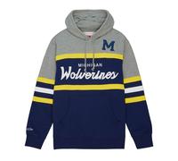 Michigan Wolverines NCAA Mitchell & Ness Head Coach Hoodie Navy S Teamfarben