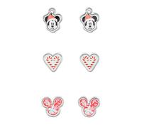 Mickey Christmas Kinder-Ohrstecker-Set, 3-teilig, Einheitsgröße, Kostüm, Kein Edelstein