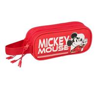 Mickey & Friends Racing Federmäppchen mit 3 Reißverschlüssen, ideal für Kinder von 5 bis 14 Jahren, bequem und vielseitig, Qualität und Widerstandsfähigkeit, 21 x 7 x 8,5 cm