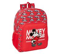 Mickey & Friends Racing Schulrucksack für Kinder, Kinderrucksack, anpassbar an den Kinderwagen, ideal für Kinder im Schulalter, bequem und vielseitig, Qualität und Widerstandsfähigkeit, 33 x 14 x 42