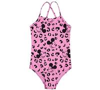 Mickey Maus Disney Pinker Badeanzug für Mädchen, Leopardenprint 9-10 Jahre