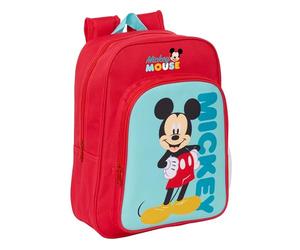 MICKEY MOUSE - Animierter Schulrucksack für Kinder, Kinderrucksack, anpassbar an Kinderwagen, ideal für Kinder im Schulalter, bequem und vielseitig, Qualität und Widerstandsfähigkeit, 26 x 11 x 34 cm