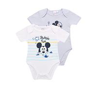 Mickey Mouse Baby - Jungen Bodys (Hellblau,6 Monate)