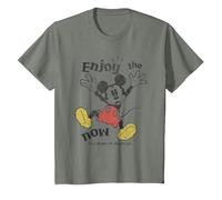 Mickey Mouse Enjoy The Now T-Shirt, Kinder, Heidekraut/Armeegrün, 92