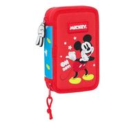 MICKEY Mouse FANTASTIC Federmäppchen für Kinder, Federmäppchen mit Farben, mit 28 Utensilien, ideal für Kinder von 5 bis 14 Jahren, bequem und vielseitig, Qualität und Beständigkeit, 12,5 x 4 x 19,5