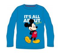 Mickey Mouse "It's all about" Langärmeliges T-Shirt für Jungen | Blau ,122