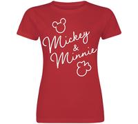 Mickey Mouse Mickey & Minnie Classic Signatures T-Shirt rot in S