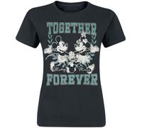 Mickey Mouse Mickey & Minnie Together Forever T-Shirt schwarz in S