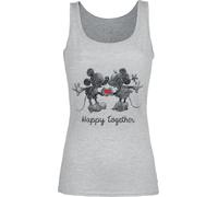 Mickey Mouse Micky Maus Happy Together Frauen Top grau meliert L