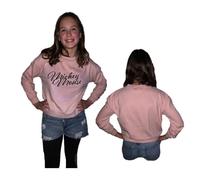 Mickey Mouse Pullover, rosa mit Schriftzug L