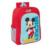 Mickey Mouse Schulrucksack für Kinder, Kinderrucksack, anpassbar an Kinderwagen, ideal für Kinder im Schulalter, bequem und vielseitig, Qualität und Widerstandsfähigkeit, 33 x 14 x 42 cm