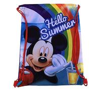 Mickey Mouse Turnbeutel mit Kordeln, 40 x 30 cm, Micky-Maus, für das Fitnessstudio, 40 cm, Mehrfarbig