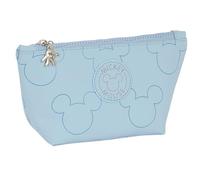 Mickey Teen Snow Kosmetiktasche für Kinder mit Make-up-Halter, ideal für Verschiedene Altersgruppen, bequem und vielseitig, Qualität und Widerstandsfähigkeit, 23 x 8 x 12 cm, Pastellblau