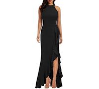MICKURY Kleider Braut Abendkleider Schwarz Eng Damen Tunika Kleider Sommer Schmetterling Kleid Damen Sexy Abendkleid Damen Quinceanera Kleider Kurz Enge Kleider Damen Sexy Kurz(Schwarz,XL)