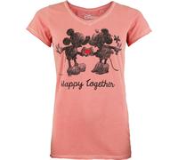 Micky Maus Happy Together T-Shirt koralle in 3XL