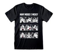 Micky Maus Many Moods of Mickey T-Shirt schwarz in XXL