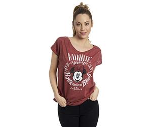 Micky Maus Minni Maus - Bows Frauen T-Shirt rot meliert S 60% Baumwolle, 40% Viskose Disney, Fan-Merch