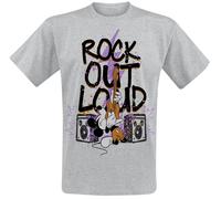 Micky Maus Rock Out Loud T-Shirt grau meliert in M