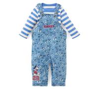 Micky Maus - Set im Marine-Look mit Latzhose und Body für Babys 3 - 6 MTHS