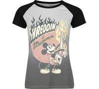 Micky Maus Shreddin' & Strummin' T-Shirt schwarz grau in M