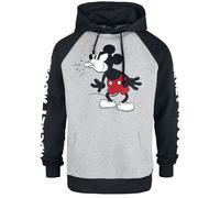 Micky Maus Tongue Out Kapuzenpullover grau schwarz in M