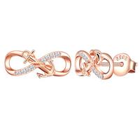 MicLee Anker Ohrstecker 925 Sterling Silber Zirkonia Einfach Damen Unendlichkeit Zeichen Infinity Ohrringe Ohrschmuck mit Geschenkbeutel,Super Weihnachten Geschenk