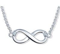 MicLee Damen 925 Sterling Silber Zirkonia Halskette Einfach Unendlichkeit Zeichen Infinity Anhänger Kette mit Geschenkbeutel Super Geschenk für Paar Pärchen Mutter Tochter