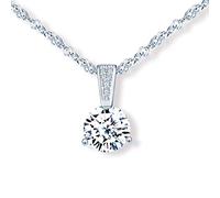 MicLee Damen Halskette 925 Sterling Silber Zirkonia Anhänger Kette mit Geschenkbeutel Super Geschenk für Paar Pärchen Mutter Tochter