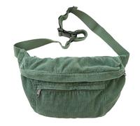 Micmores Bauchtasche Damen Mode Crossbody Bag Damen groß Gürteltasche mit Verstellbarer Schultergurt, Brusttasche Tasche Umhängetasche für Reisen, Klettern, Wandern (Grün)