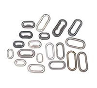 micoshop 60 Stück Ösen, oval, mit Unterlegscheiben, Verwendung für Taschen, Geldbörse, Segeltuch, Schuhe, Kleidung, Handwerk, DIY, Messing, 6 x 20 mm, Bronze