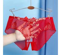 Micpointik Damen Slip Nahtlos Mesh Blumendruck M-2XL | Nahtloses Design, blumiger Mesh-Stoff, bequeme Passform, Größen M bis 2XL, ideale Alltagswäsche