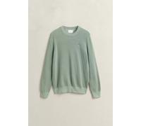 GANT Regular Fit Strickpullover Rundhalsgrün, Einfarbig