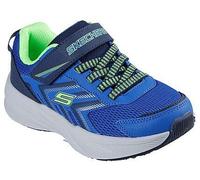 Sneaker SKECHERS "MICROSPEC TREAD", Kinder, Gr. 32, blau (blau, navy), Lederimitat, Textil, kontrastfarbene Details, sportlich, Schuhe, Freizeitschuh mit Klettverschluss, Größenschablone zum Download 